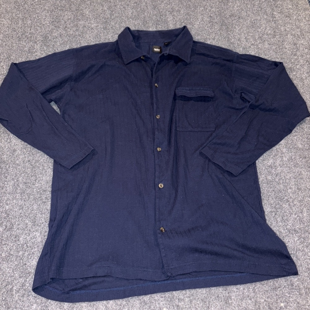 Vintage Mossimo  Shirt Men XL Blue 90s Long  Sleeve‎ Surf NWT